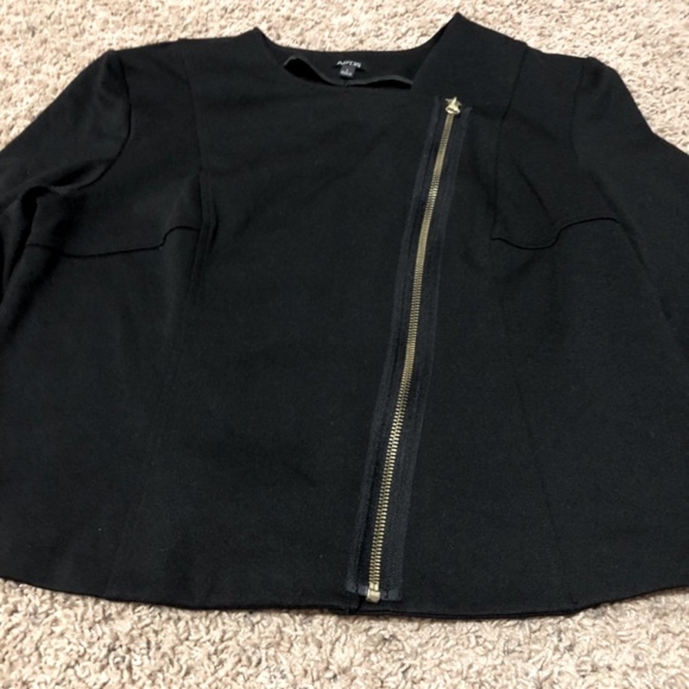 Apt. 9 Black Side Zip Blazer Jacket - Large - Picture 2 of 7
